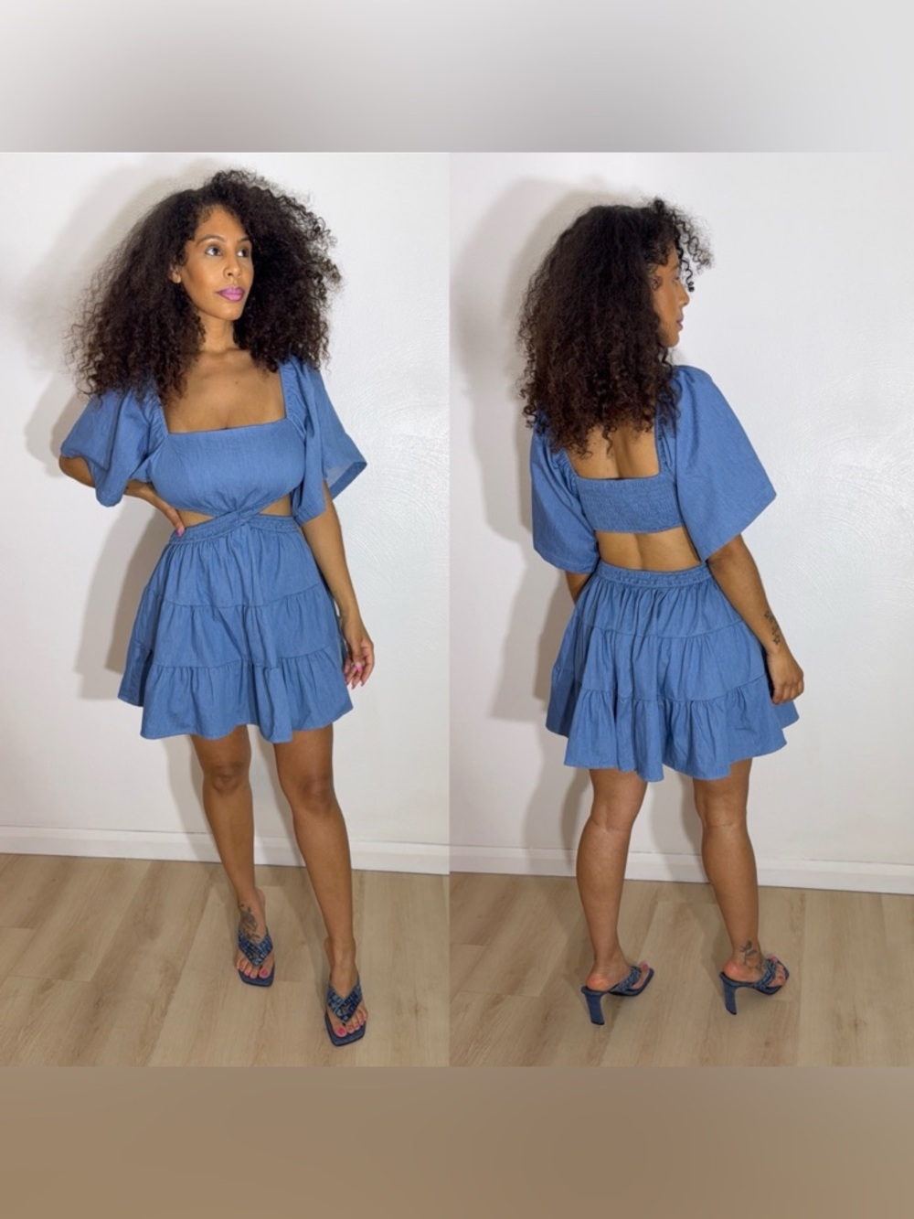 Women’s Blue Tiered dress - Stylish Summer dress